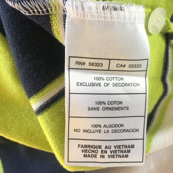 Nike Polo Shirt Men Sz L Short Sleeve Multicolor Striped 100% Cotton Blue Green - Picture 11 of 13